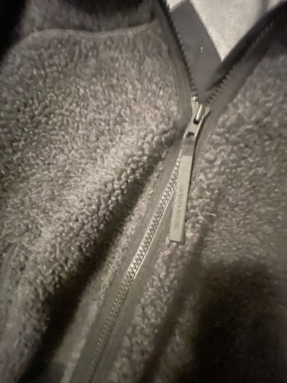 Canada Goose Black and Gray Sherpa Fleece Zip Jacket